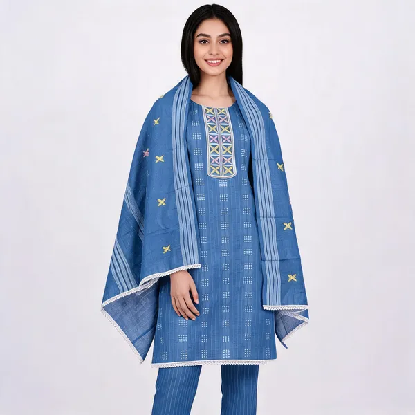 Blue_Cotton_Straight_Printed_Unstitched_Suit_Set_For_Women