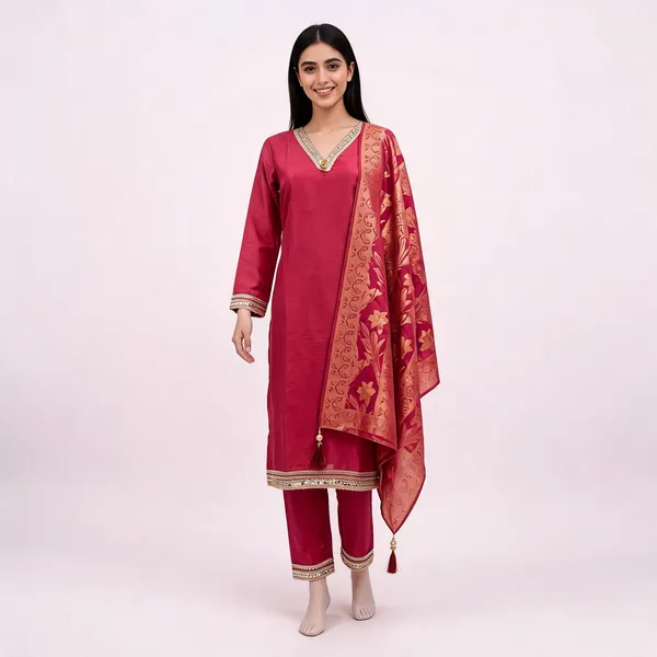 Maroon_Silk_Straight_Fit_Unstitched_Salwar_Suit_Set_For_Women