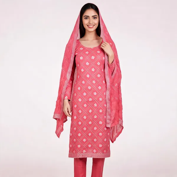 Pink_Cotton_Straight_Geometric_Print_Unstitched_Suit_Set_For_Women
