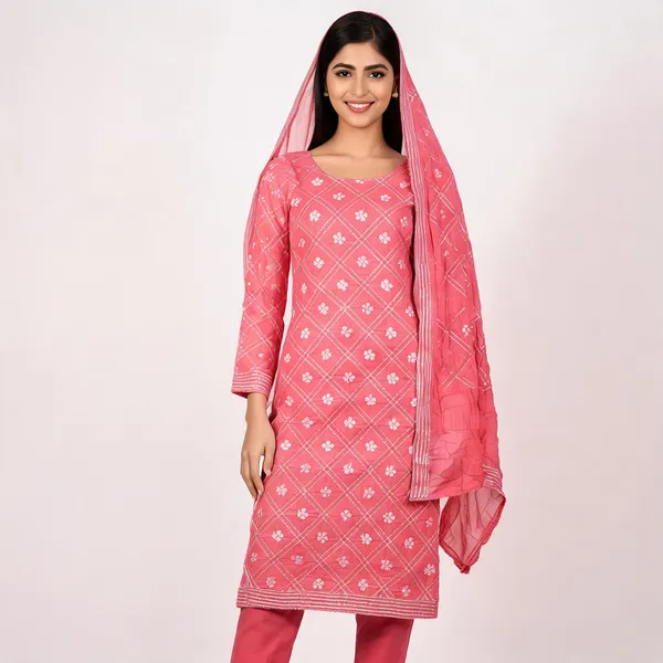 Pink_Cotton_Straight_Geometric_Print_Unstitched_Suit_Set_For_Women
