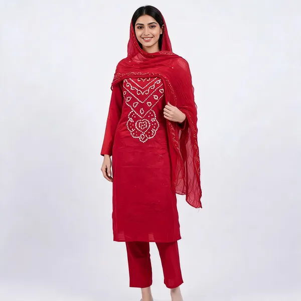 Red_Cotton_Straight_Embroidered_Unstitched_Salwar_Suit_For_Women