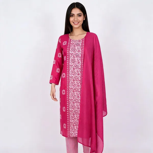 Pink_Silk_Straight_Printed_Unstitched_Suit_Set_For_Women