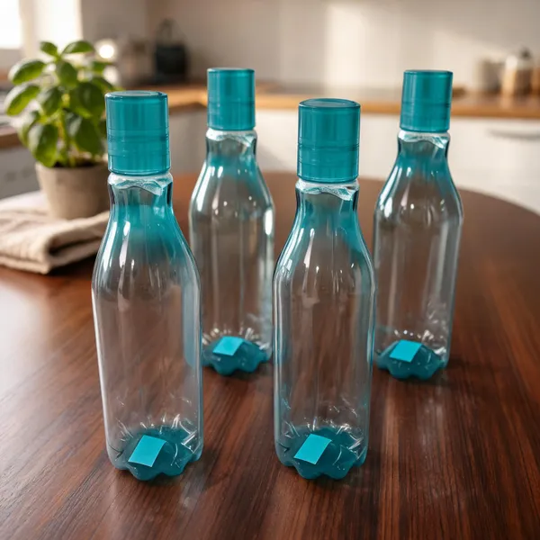 Food-Grade_Plastic_Transparent_Turquoise_Water_Bottle_Pack_of_4