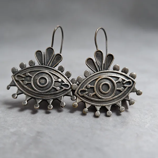 Silver_Oxidised_Brass_Eye_Motif_Drop_Earrings_For_Women