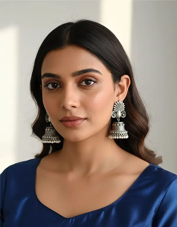 Silver-Tone_Traditional_Jhumka_Earrings_for_Women