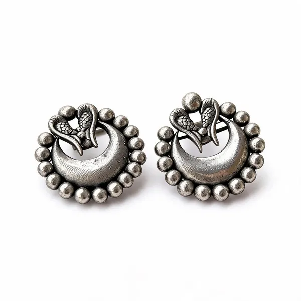 Silver-Tone_Oxidised_Brass_Peacock_Motif_Round_Earrings_For_Women