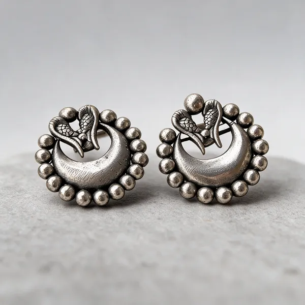 Silver-Tone_Oxidised_Brass_Peacock_Motif_Round_Earrings_For_Women