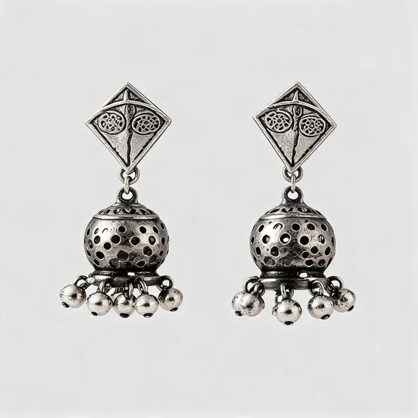 Silver-Tone_Oxidised_Brass_Jhumka_Earrings_For_Women