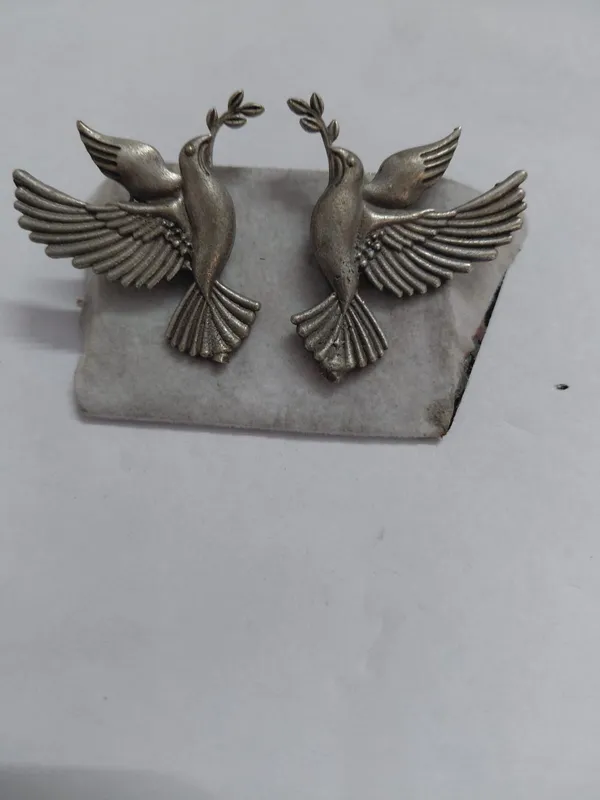 Silver_Brass_Bird_Motif_Antique_Drop_Earrings_For_Women