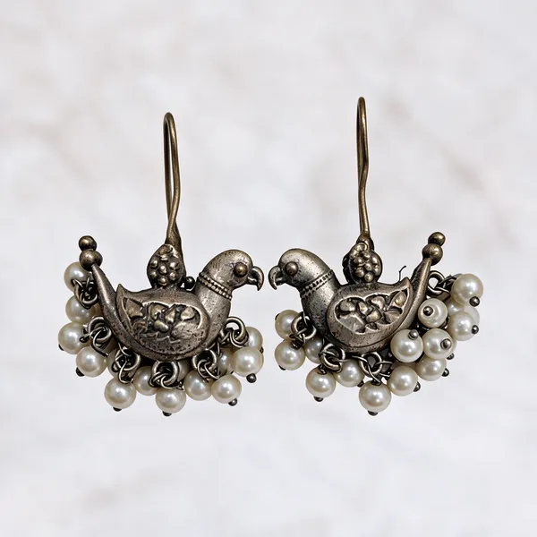 Silver_Oxidized_Brass_Peacock_Pearl_Bead_Drop_Earrings_For_Women