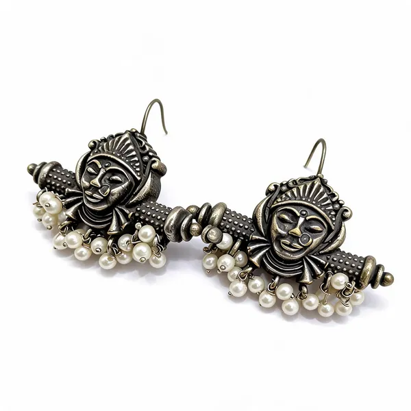 Silver_Oxidized_Brass_Tribal_Face_Jhumka_Earrings_For_Women