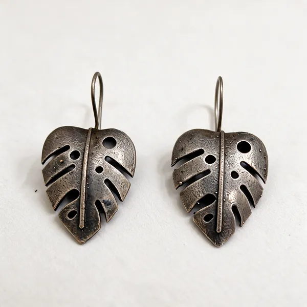 Silver_Brass_Leaf_Design_Drop_Earrings_For_Women