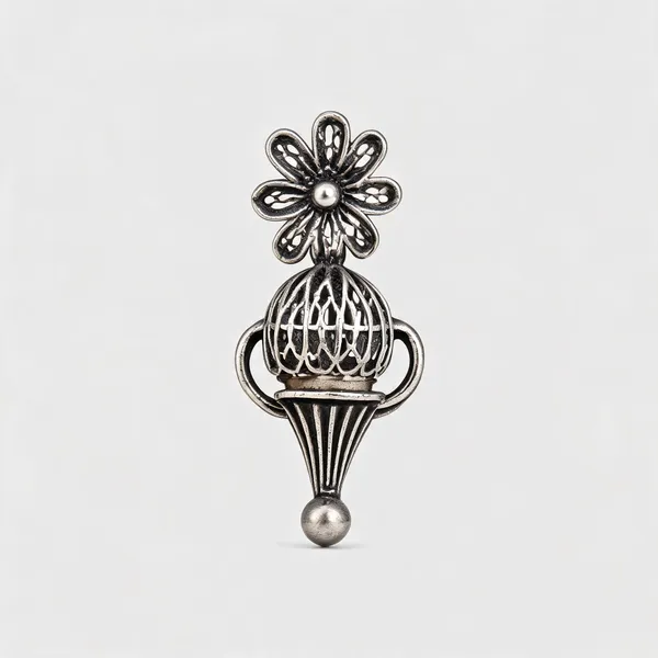 Silver_Tone_Brass_Floral_Layered_Drop_Earrings_For_Women