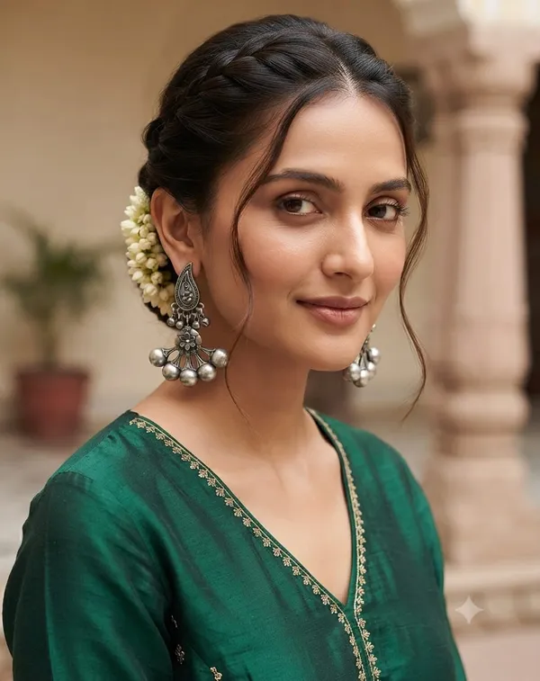 Green_Oxidized_Brass_Floral_Jhumka_Earrings_For_Women