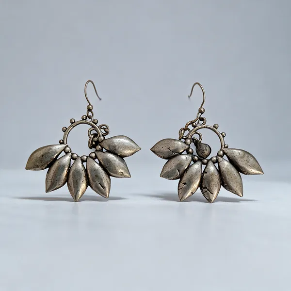 Silver_Brass_Floral_Leaf_Drop_Earrings_For_Women