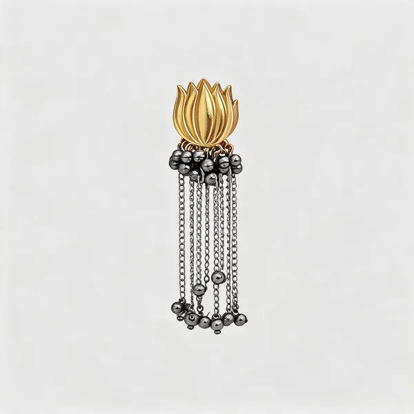 Gold-Tone_Brass_Layered_Chain_Drop_Earrings_For_Women
