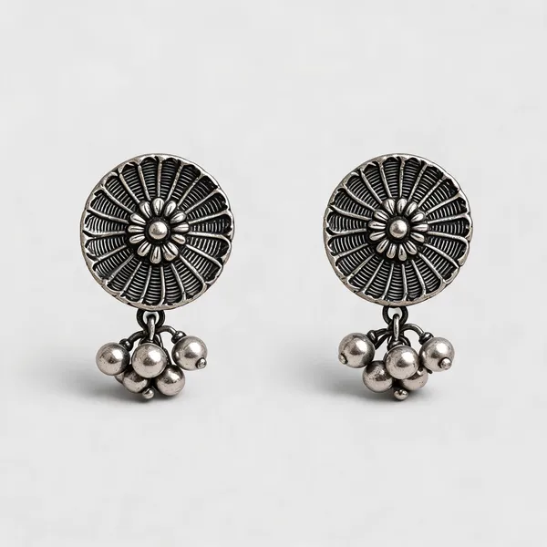 Silver_Oxidized_Brass_Floral_Drop_Earrings_For_Women