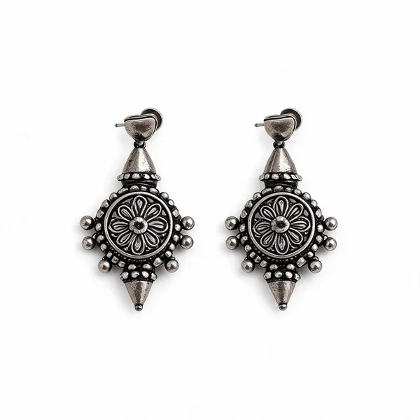 Silver_Oxidised_Brass_Floral_Drop_Earrings_For_Women