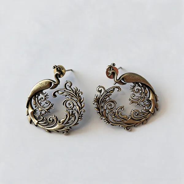 Silver-Tone_Brass_Filigree_Peacock_Stud_Earrings_For_Women