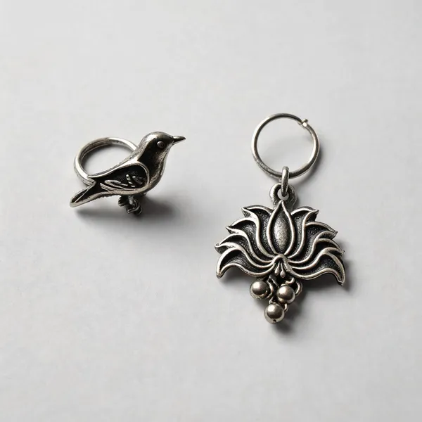 Silver-Tone_Oxidised_Brass_Floral_Dangle_Earrings_For_Women