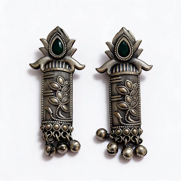 Silver_Oxidized_Brass_Floral_Teardrop_Drop_Earrings_For_Women