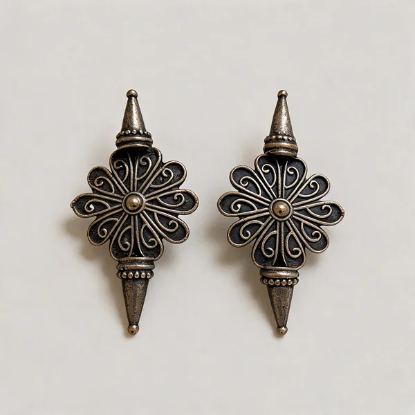 Silver-Tone_Brass_Filigree_Floral_Drop_Earrings_For_Women