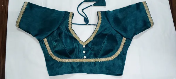 Teal_Silk_Finish_Ethnic_Blouse_for_Women
