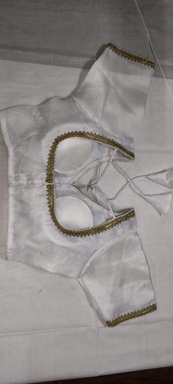 Ivory_Shimmer_Short_Sleeve_Blouse_for_Women