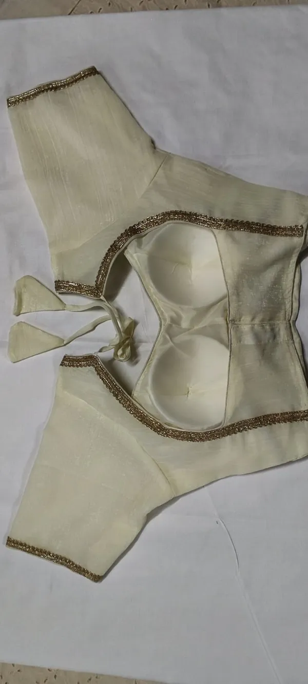 Cream_Satin_Short_Sleeve_Blouse_for_Women