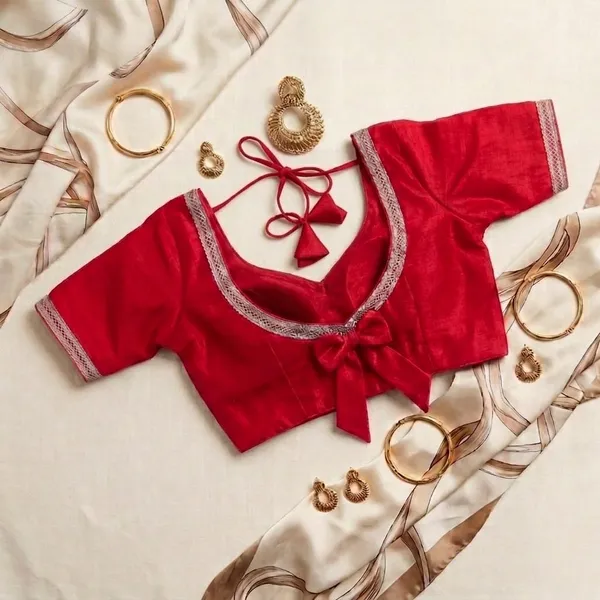 Red_Satin_Back_Tie_Blouse_for_Women