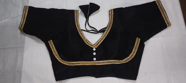 Black_Gold_Trim_Saree_Blouse_for_Women