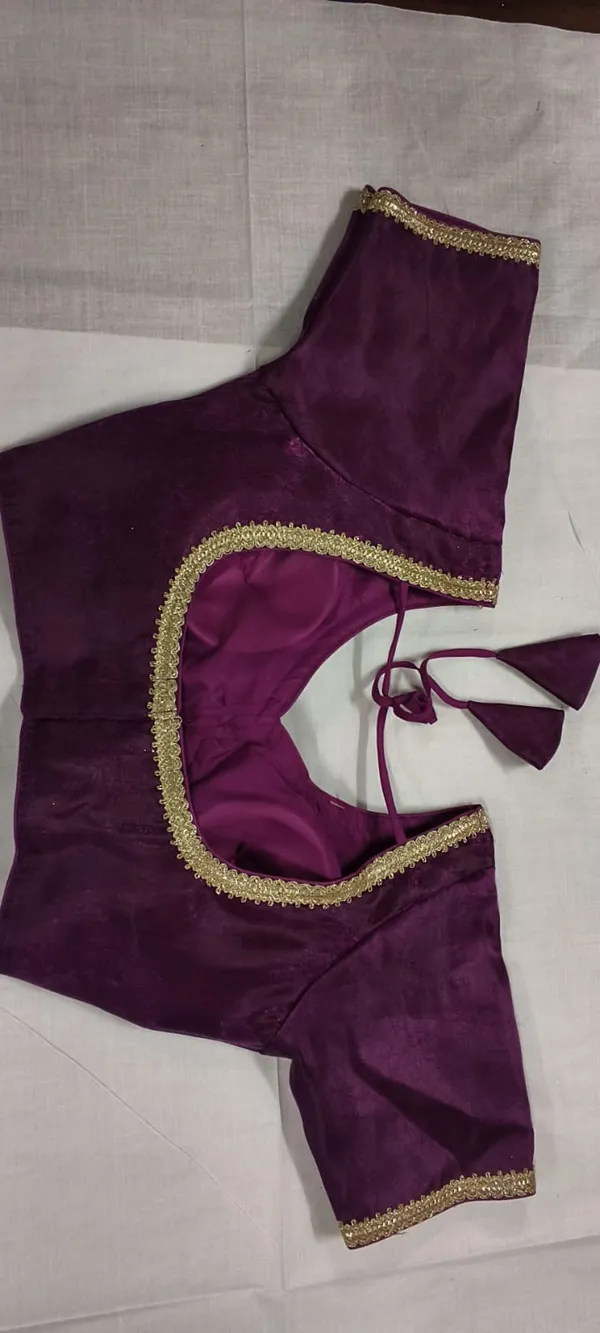 Purple_Satin_Finish_Short_Sleeve_Blouse_for_Women