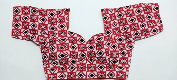 Red_Printed_Tie-Up_Blouse_for_Women