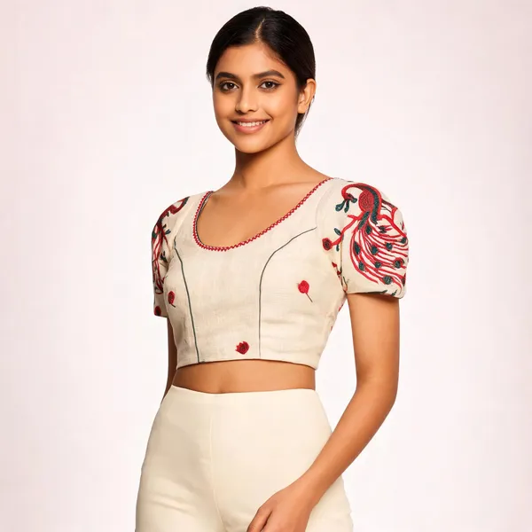 Off_White_Silk_Blouse_For_Women