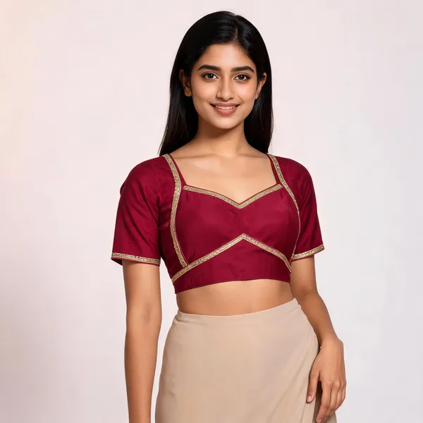Maroon_Silk_Blouse_For_Women