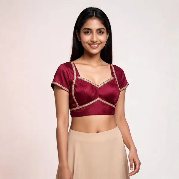 Maroon_Silk_Blouse_For_Women