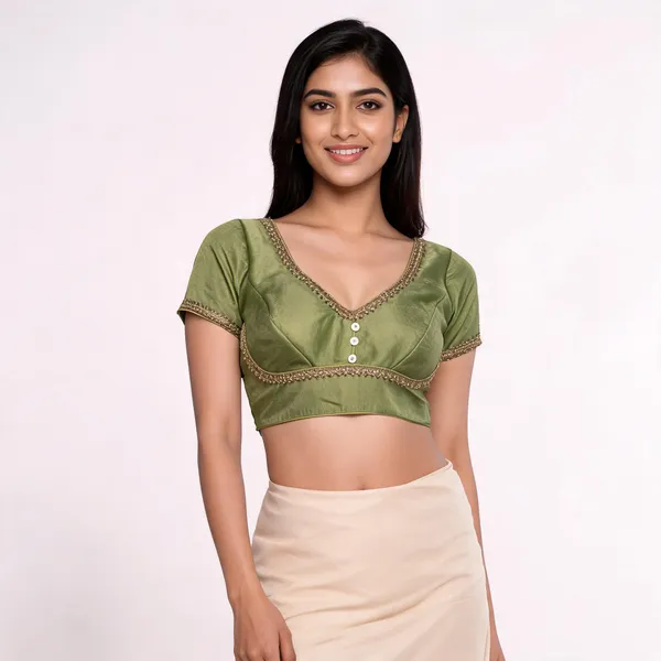 Green_Silk_Blouse_For_Women