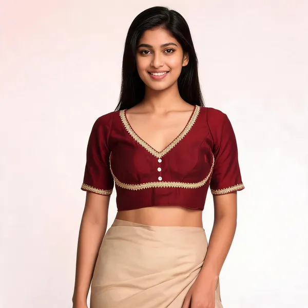 Maroon_Silk_Blouse_For_Women