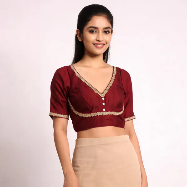 Maroon_Silk_Blouse_For_Women