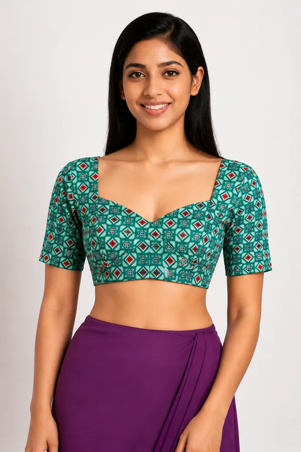 Flagged_cotton_Blouse_For_Women