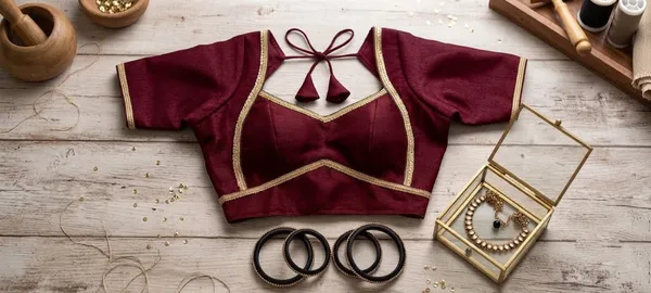 Maroon_Silk_Blouse_For_Women