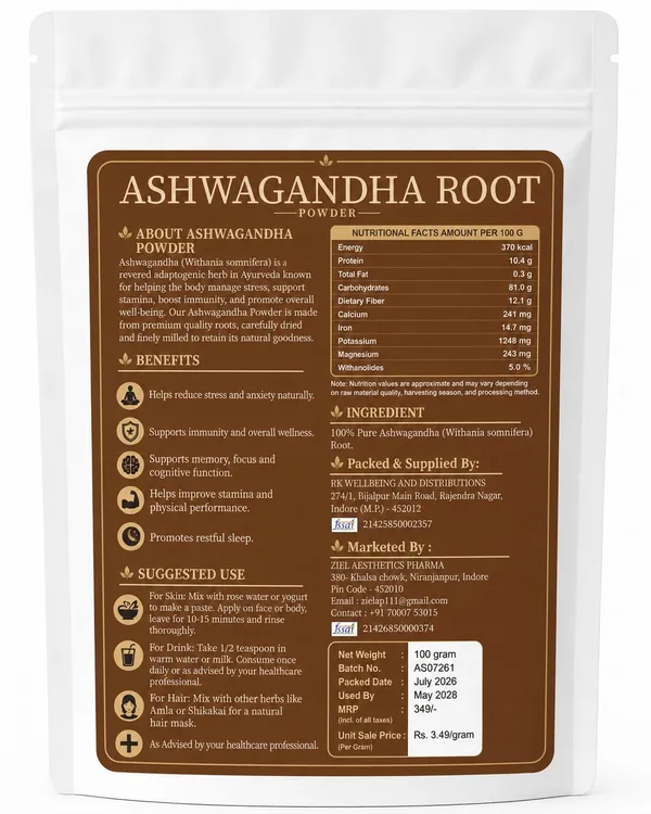 Ziel_Aesthetics_Ashwagandha_Root_Powder_Stress_Relief_100G