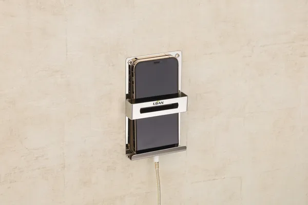 UDAN_SS_202_Stainless_Steel_Wall_Mounted_Mobile_Phone_Holder_|_Multi-Purpose_Charging_Stand_for_Kitchen,_Office,_Bedroom_&_Bathroom_|_Rust-Proof_Metal_Mobile_Stand