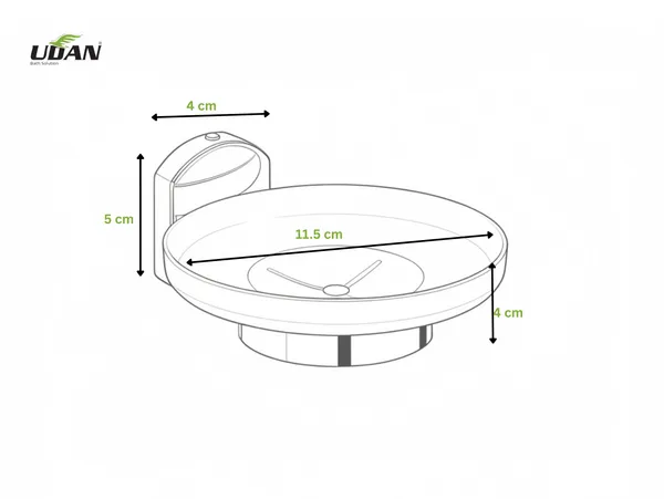 UDAN_SS_202_Stainless_Steel_Glass_Soap_Dish_|_Wall_Mounted_Frosted_Glass_Soap_Holder_|_Rust-Proof_Chrome_Finish_Bathroom_Accessory
