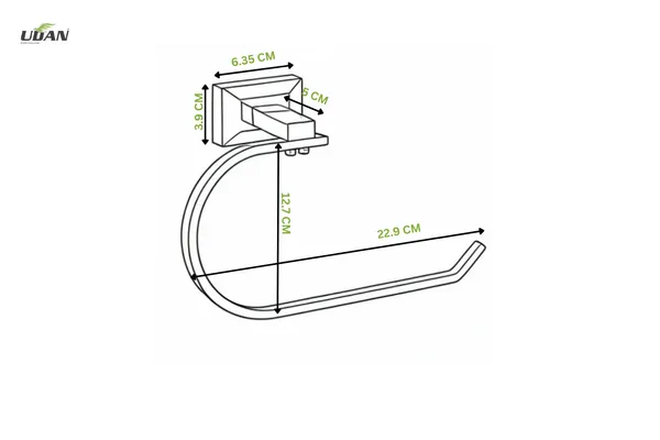 UDAN_Stainless_Steel_202_Napkin_Ring_Holder_|_Wall_Mounted_Chrome_Finish_Towel_Ring_for_Bathroom_&_Kitchen