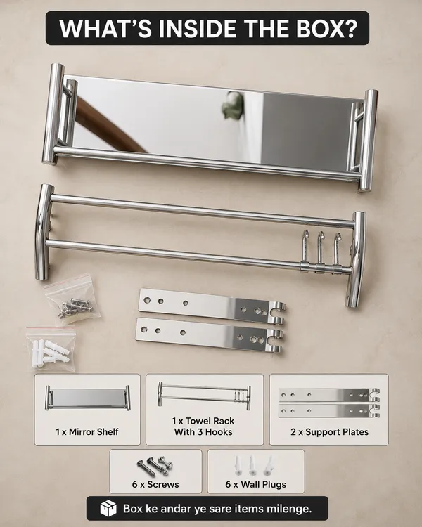 UDAN_Premium_Stainless_Steel_Bathroom_Shelf_with_Towel_Bar_&_Hooks_|_Wall_Mounted_Bathroom_Organizer_with_3_Hooks_|_Rust-Proof_2mm_Thick_Steel