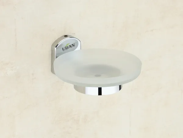 UDAN_SS_202_Stainless_Steel_Glass_Soap_Dish_|_Wall_Mounted_Frosted_Glass_Soap_Holder_|_Rust-Proof_Chrome_Finish_Bathroom_Accessory
