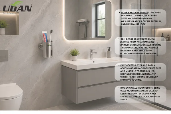 UDAN_Wall_Mounted_Tumbler_Holder_SS_202_|_Stainless_Steel_Toothbrush_&_Toothpaste_Holder_for_Bathroom