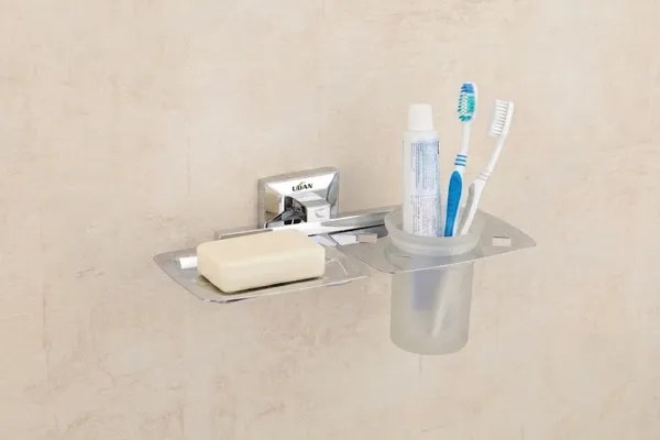 UDAN_Wall_Mounted_Soap_Dish_with_Tumbler_Holder_SS_202_|_2-in-1_Chrome_Finish_Bathroom_Combo