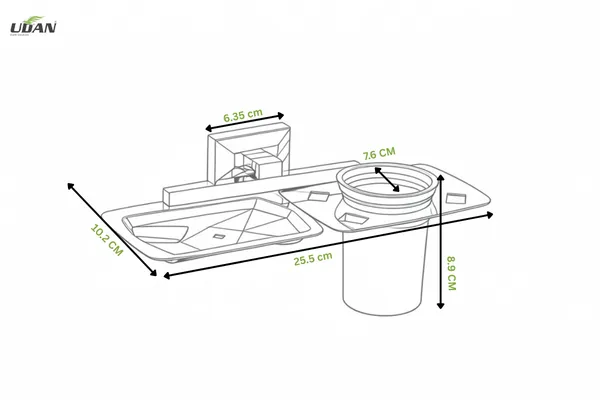 UDAN_Wall_Mounted_Soap_Dish_with_Tumbler_Holder_SS_202_|_2-in-1_Chrome_Finish_Bathroom_Combo